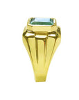 Green emerald men’s ring