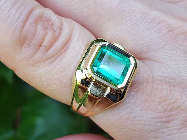 Emerald ring made in USA
