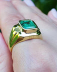 Men rings emerald size 