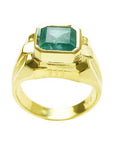 Green gemstone ring for men