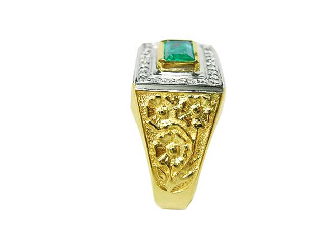 Genuine Colombian emerald rings