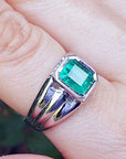 Medium green Colombian emeralds