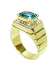 Authentic Colombian emerald ring for man