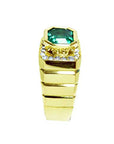 Genuine Colombian emerald ring for men