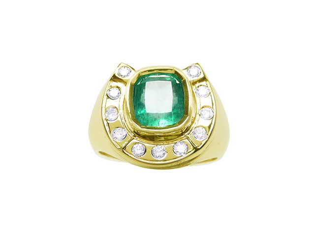 Men rings emerald size 