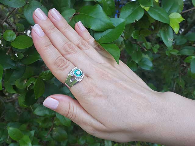 Natural Emerald Ring for men
