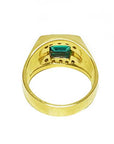 Colombian emerald men's ring
