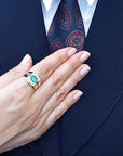 Men's yellow gold Emerald Ring