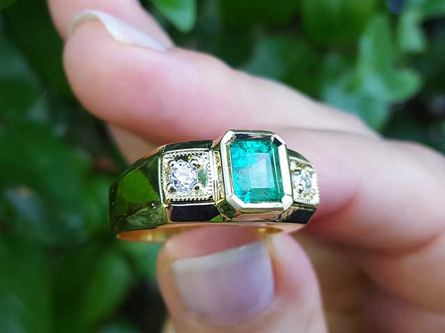 Jellystory Classic Rings 100% S925 Sterling Silver 1.5ct 6*8mm Rectangle  Emerald Gemstone Jewelry For Female Wedding Engagement - Rings - AliExpress