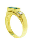 Genuine Colombian emerald ring for man