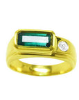 Colombian emerald men ring