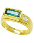 Natural Beryl and gold ring