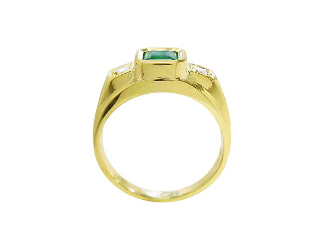 Genuine Colombian emerald ring