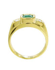 Genuine Colombian emerald ring