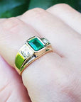 Men's rings emerald size 