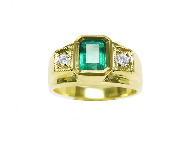 Emerald ring made in USA