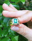 Solitaire men’s emerald ring