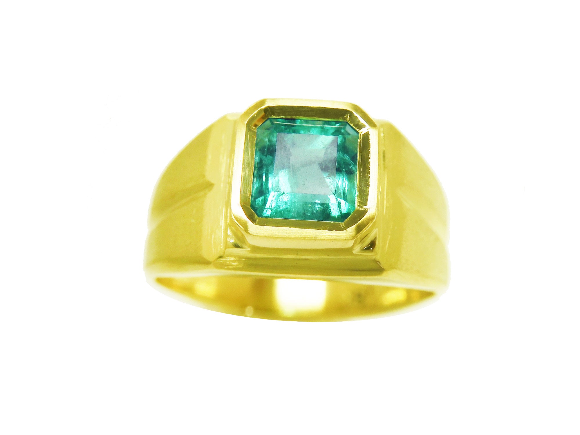 Men's emerald pinky rings for sale