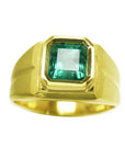 Emerald pinky ring for men