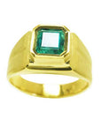 Solid gold ring men's jewelry