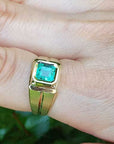 Emerald ring for man on sale