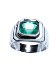18k Men's Emerald Ring