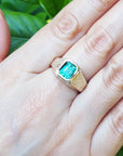 men's real emerald ring