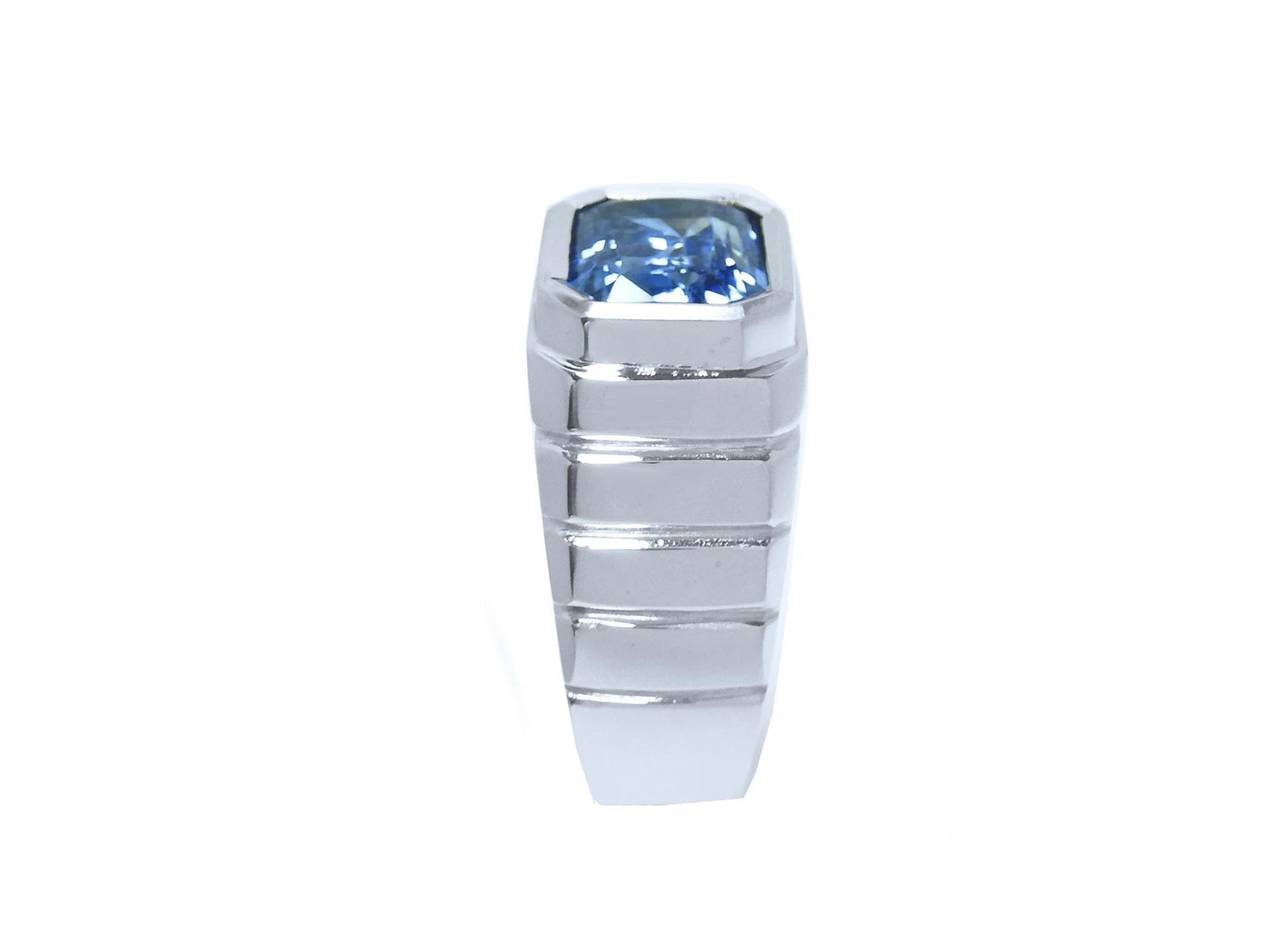 18k Blue Sapphire Ring for Men