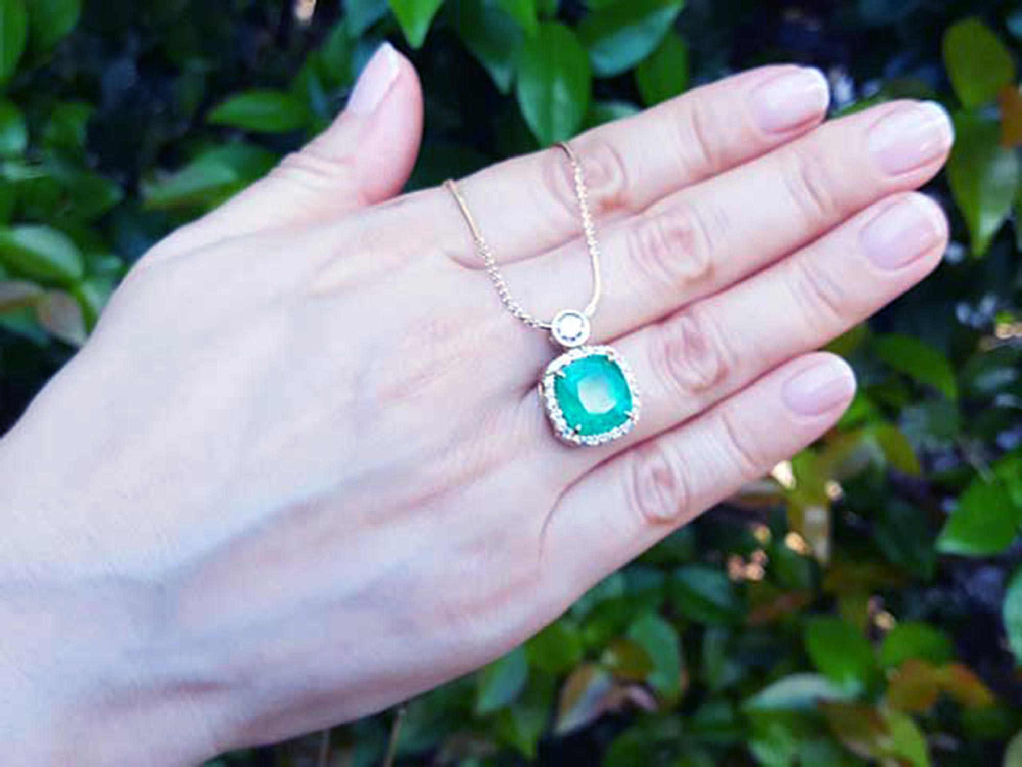 Real emerald necklace