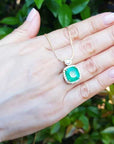 Bridal emerald necklace