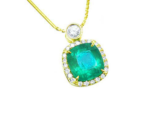 Genuine Colombian emerald necklace