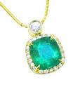 Genuine Colombian emerald necklace