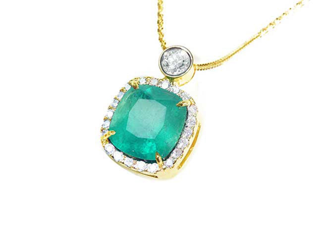 May birthstone emerald necklace