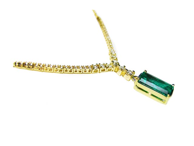 Colombian emerald necklace