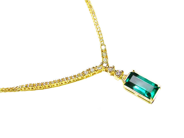 Authentic Colombian emerald necklace