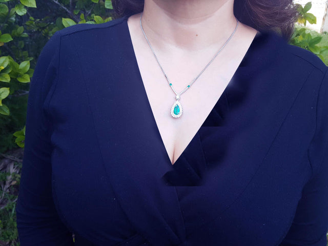 Muzo Emerald and diamond necklace