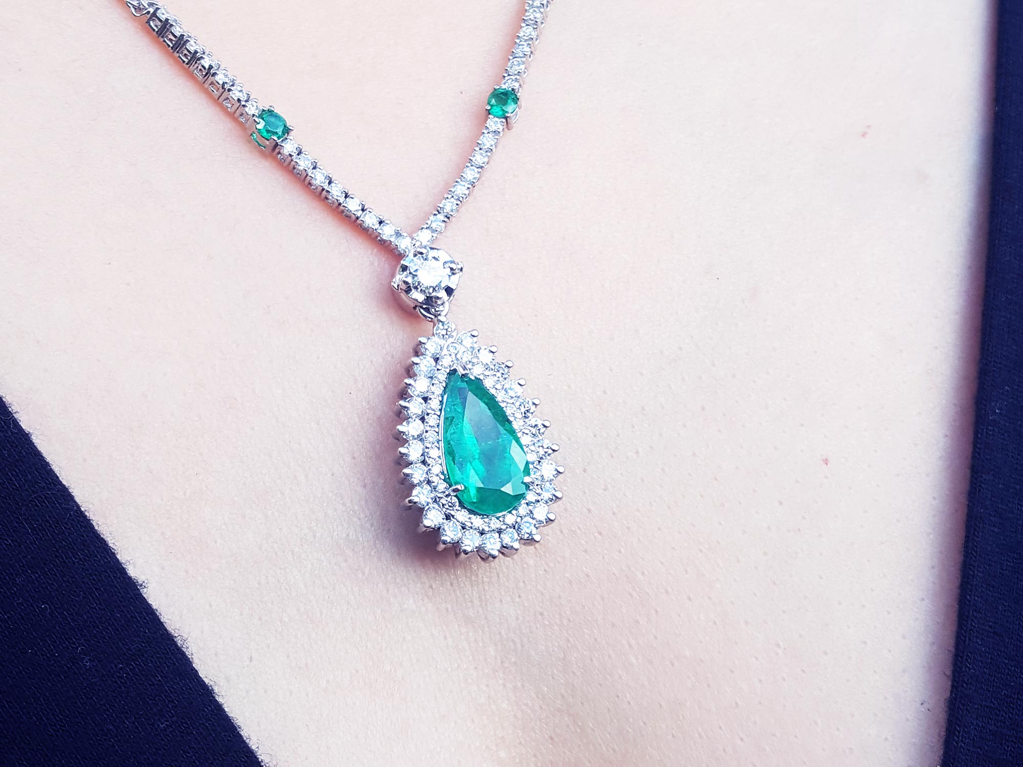 Real emerald necklace