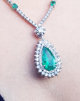 Real Colombian emerald necklace