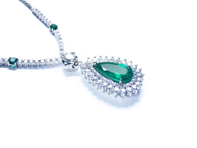 Genuine emerald necklace for sale