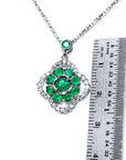 round cut emerald necklace