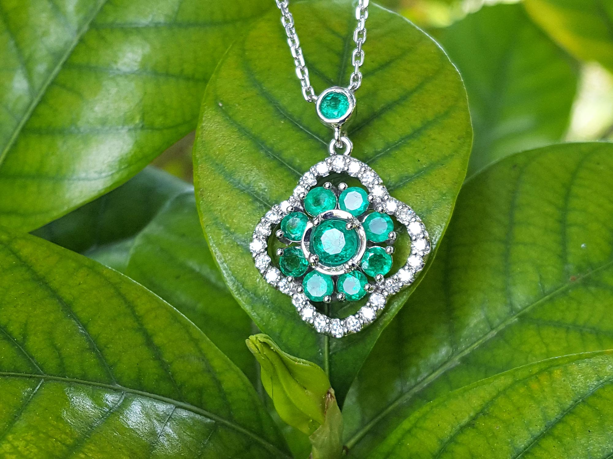 Real emerald necklace