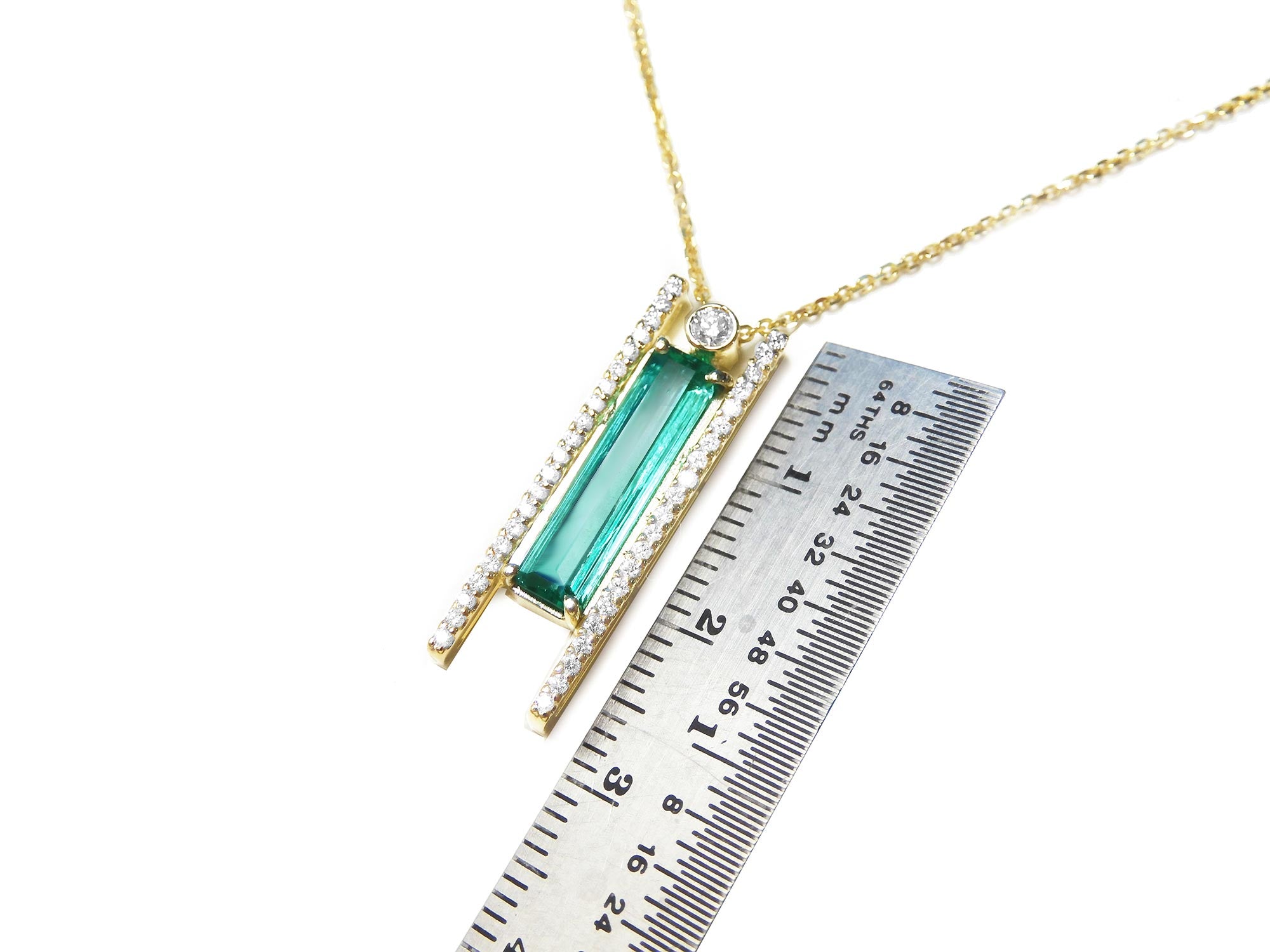 14K Emerald necklace