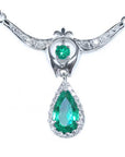 May birthstone necklace 1.67 ct. Colombian emerald