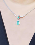 May birthstone necklace 1.67 ct. Colombian emerald