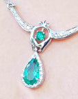 May birthstone necklace 1.67 ct. Colombian emerald