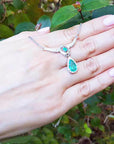 May birthstone necklace 1.67 ct. Colombian emerald