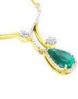 Vibrant emerald dangle necklace