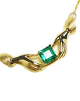 Genuine Colombian emerald Claddagh necklace