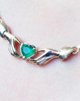 Authentic Colombian emerald Claddagh necklace