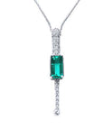 Emerald and diamond necklace